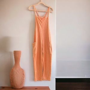 Free People - FP Movement Jumpsuit - Hot Shot Terry Onesie -XS Orange Peach